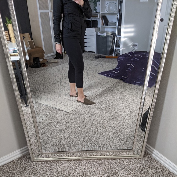 Olive Suede Mules - Picture 2 of 6